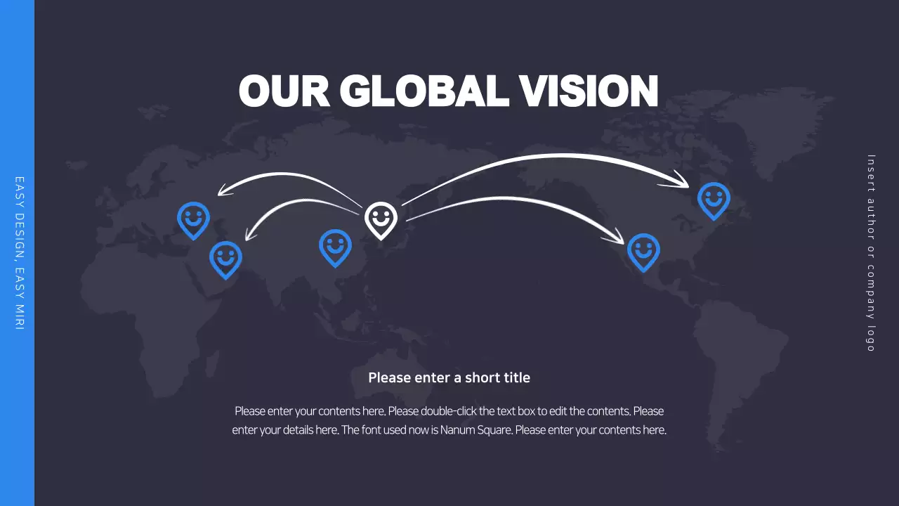 Navy Modern Global Presentation Infographic