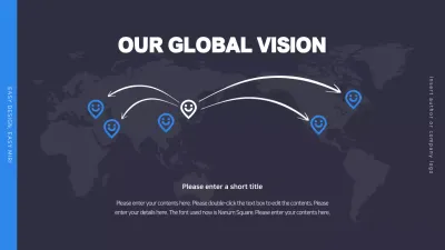 Navy Modern Global Presentation Infographic