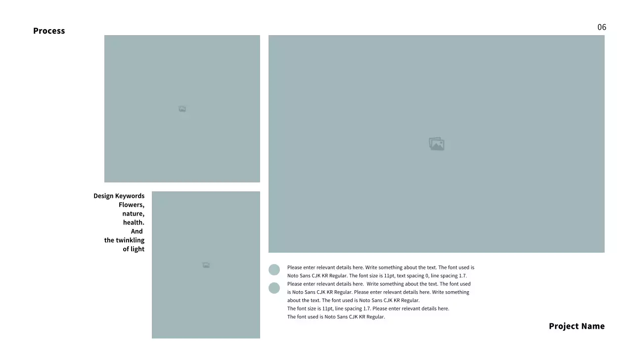 Portfolio with a mint-colored clean layout