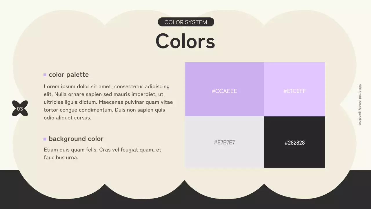 Branding your logo with trendy shapes accented with black and violet colorsRules of thumb