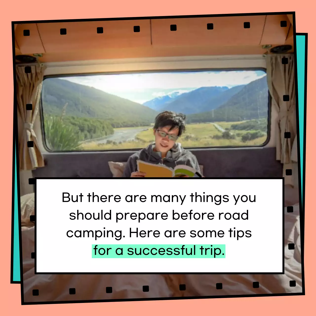 Coral Trendy Travel Guide Instagram Carousel