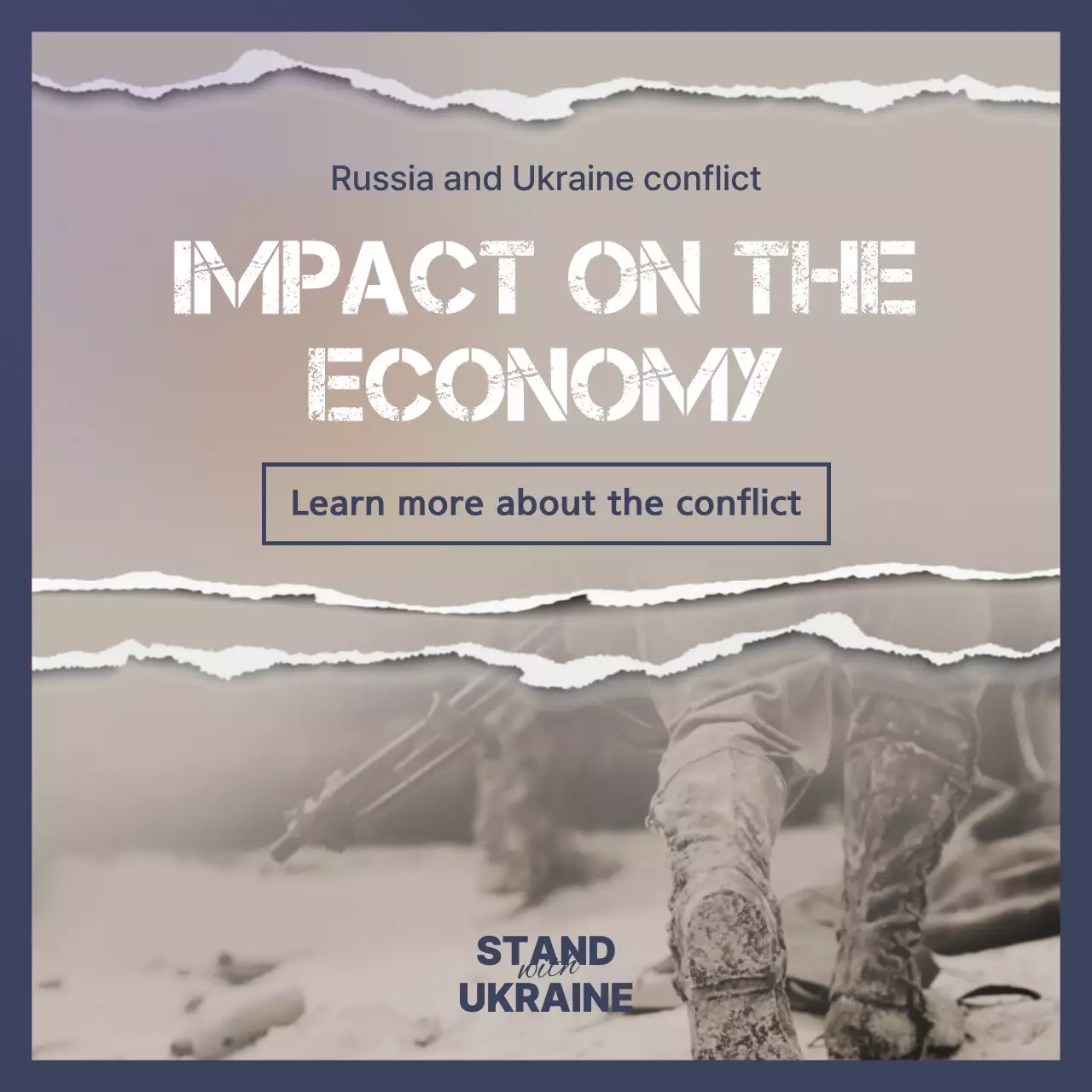 Beige Modern Economy Report Instagram Post