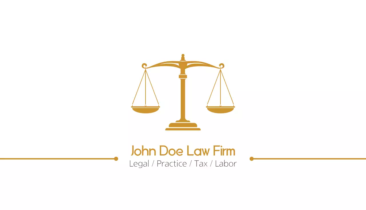 Gold Minimalist Law Business Card