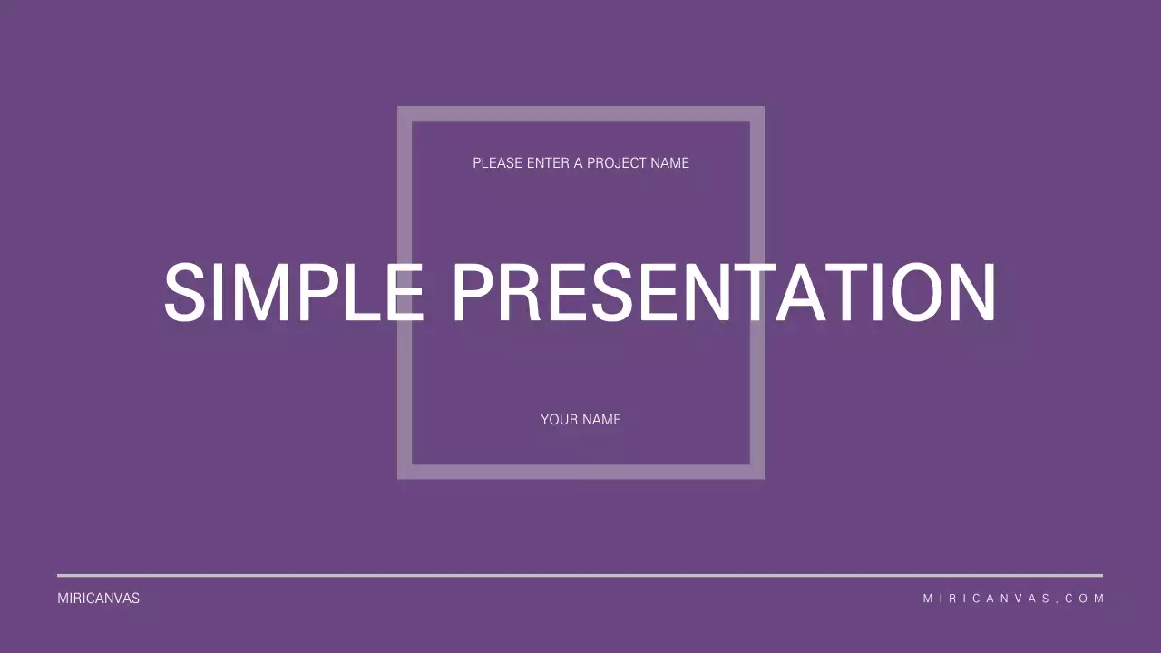 Clean presentations