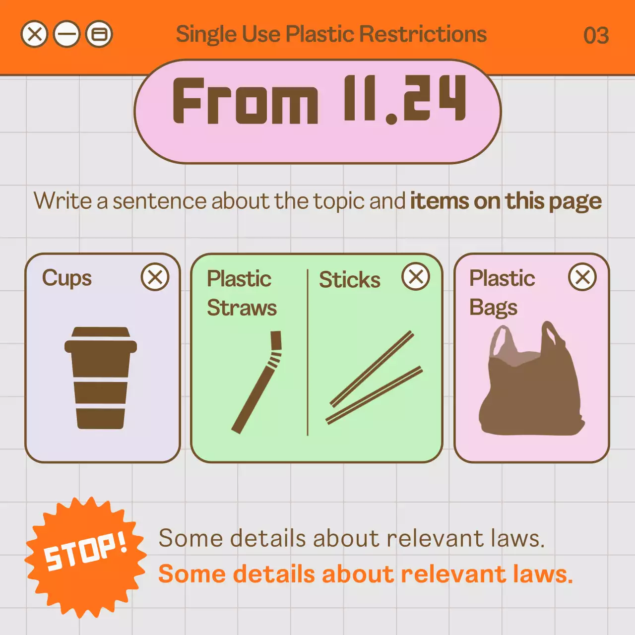 Cute policy guide with purple internet search bar concept