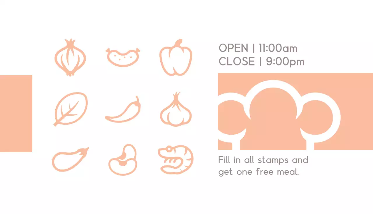 Beige Minimalist Restaurant Advertisement Business Card