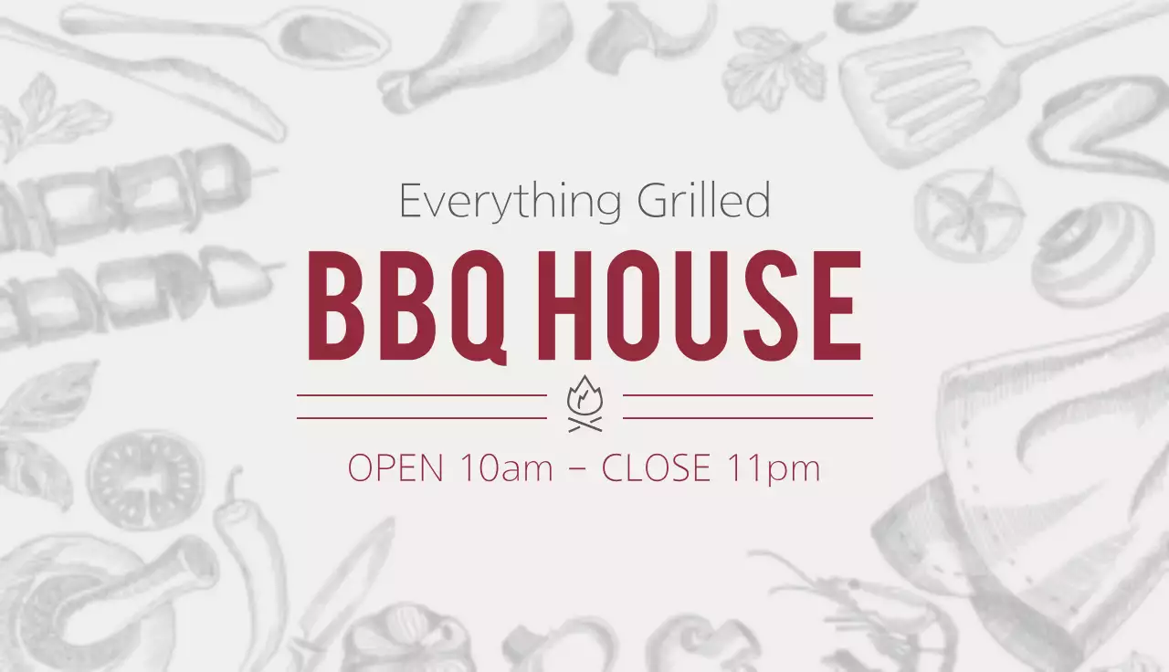 White Modern Bbq Promotion Business Card