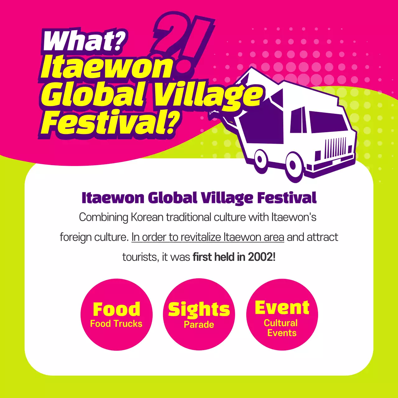 Neon Trendy Food Festival Promotion Instagram Carousel