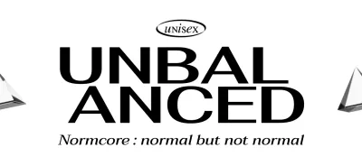 Thiết kế đơn giản với logo trung tâm mua sắm thời trang Normcore với ảnh chống kính đen trắng