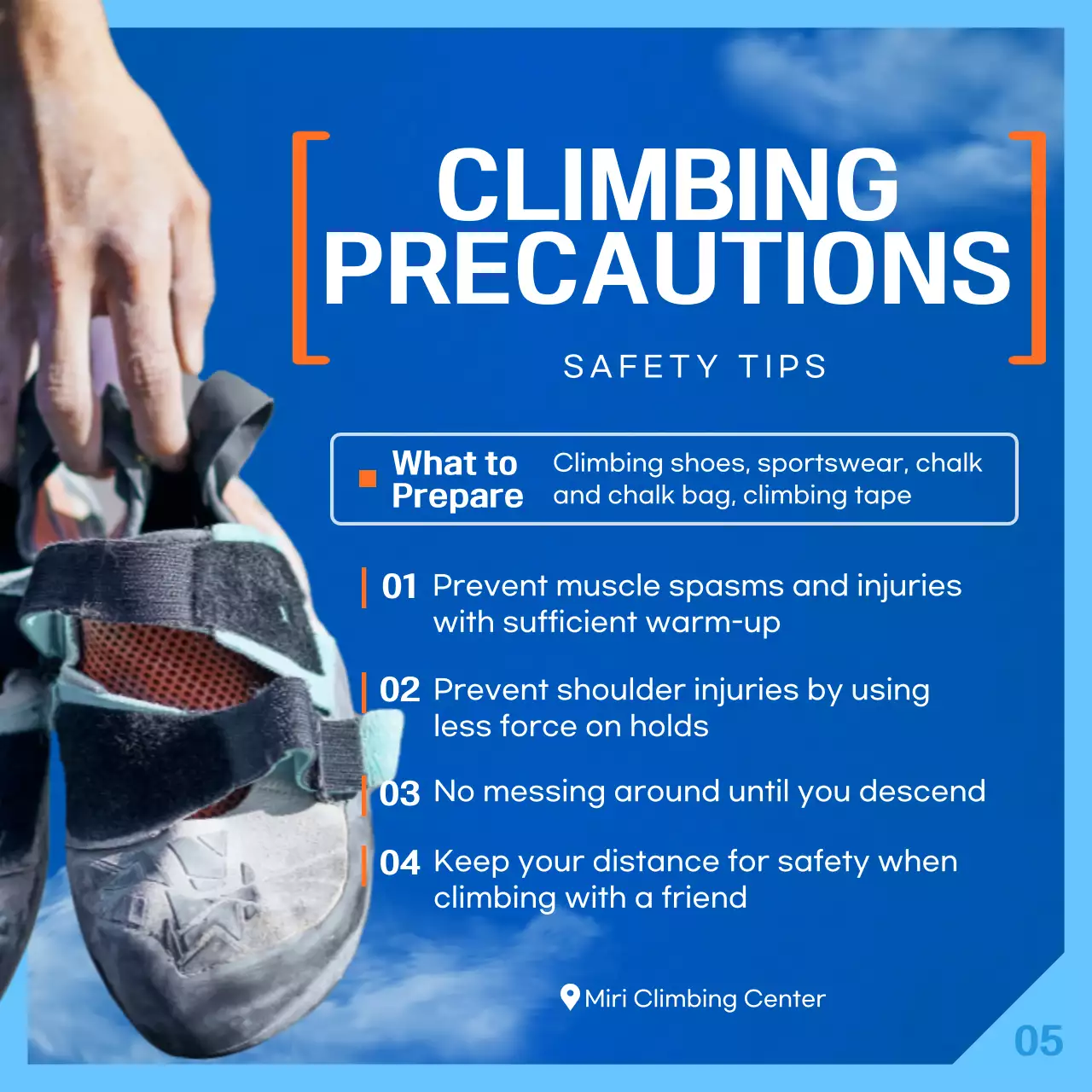 About climbing the light blue and orange sky concept