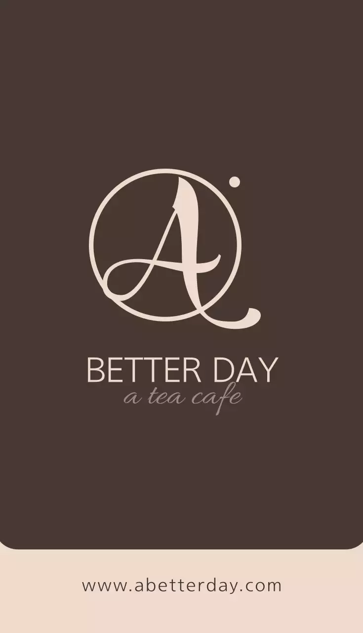 Kartu Nama Iklan Kafe Minimalis Warna Coklat