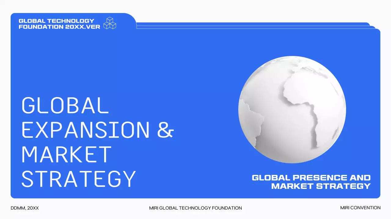 블루 모던 마켓 전략 프레젠테이션