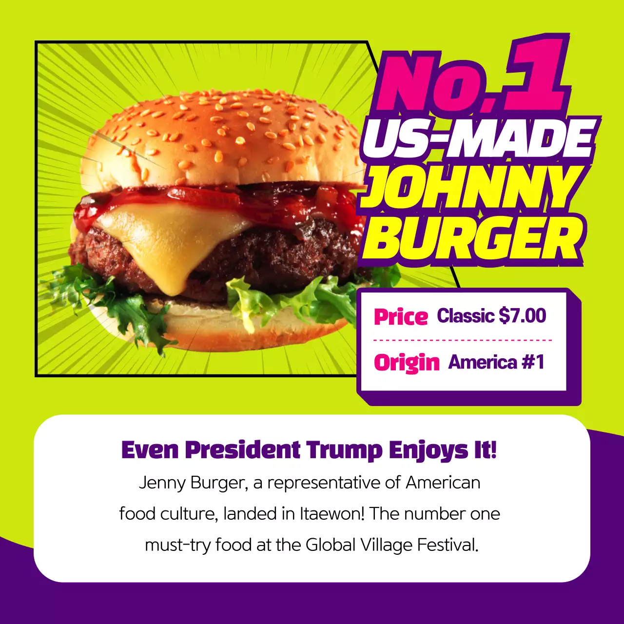 Neon Trendy Food Festival Promotion Instagram Carousel