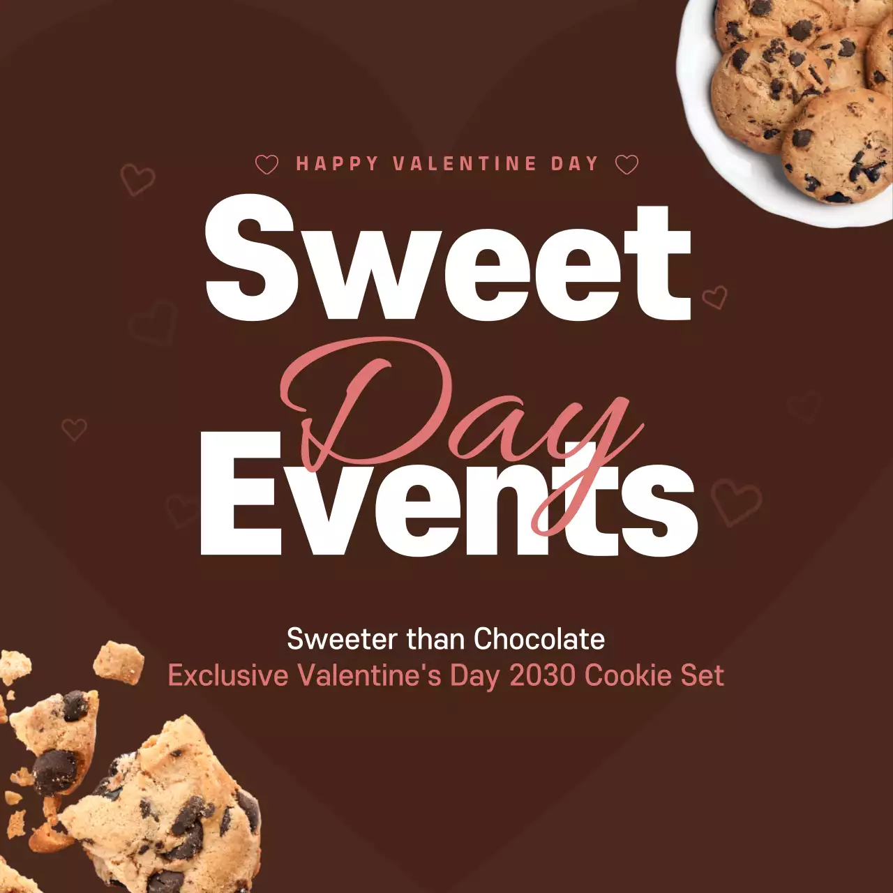 Brown Modern Valentine's Event Announcement Social Media Post