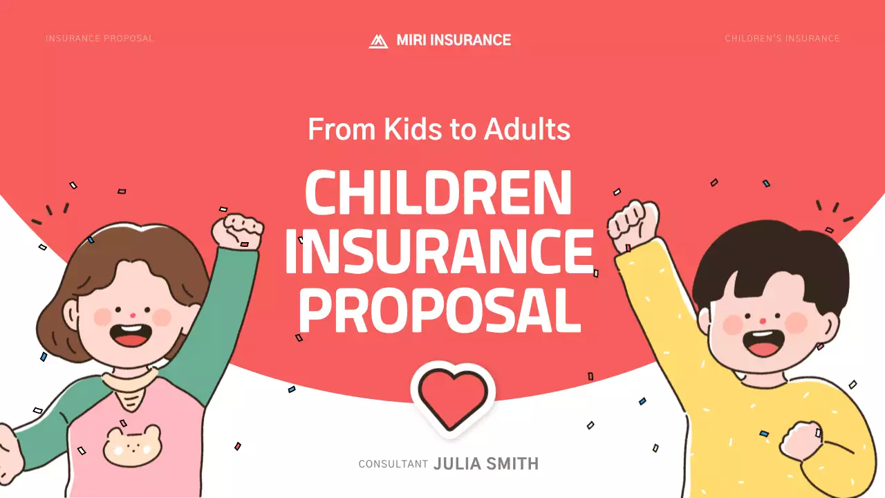 Cute pink children's insurance proposal