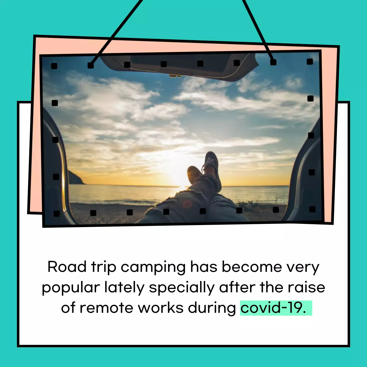 Coral Trendy Travel Guide Instagram Carousel