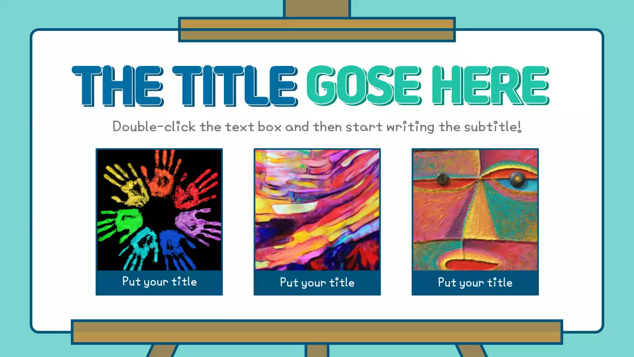 Teal Playful Art Guide Presentation