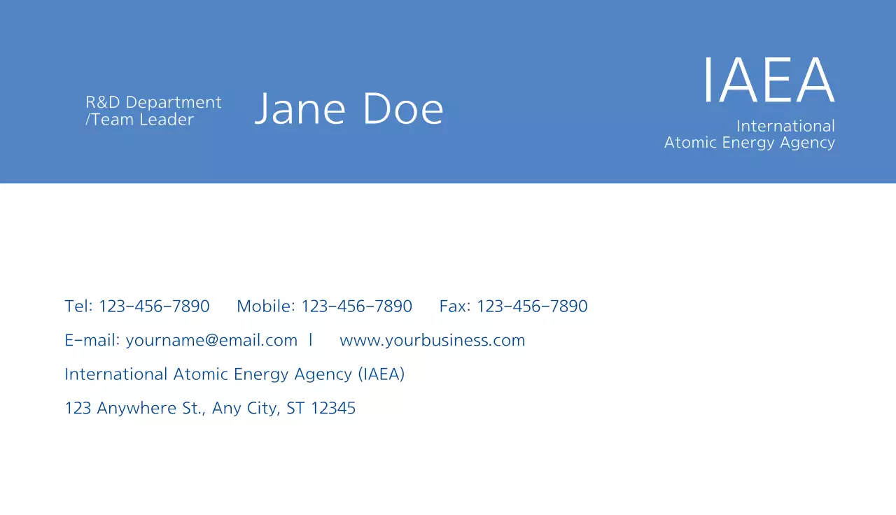 Blue Minimal Business Card