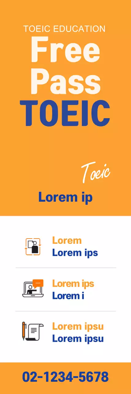 Banner de promoção da educação moderna laranja