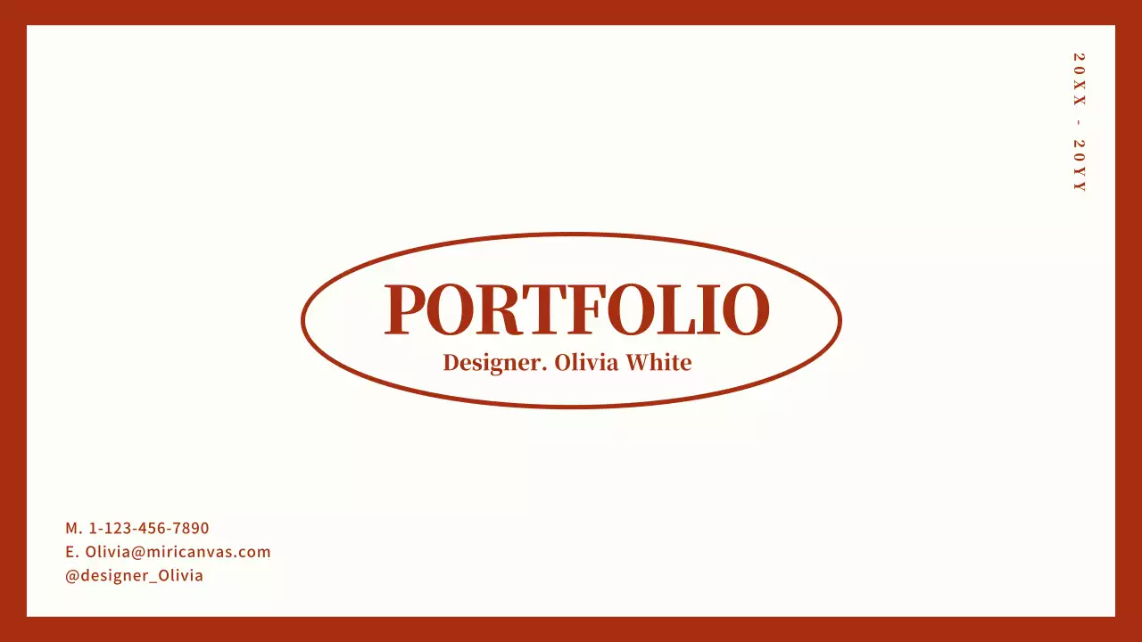 Red-toned circular point design portfolio