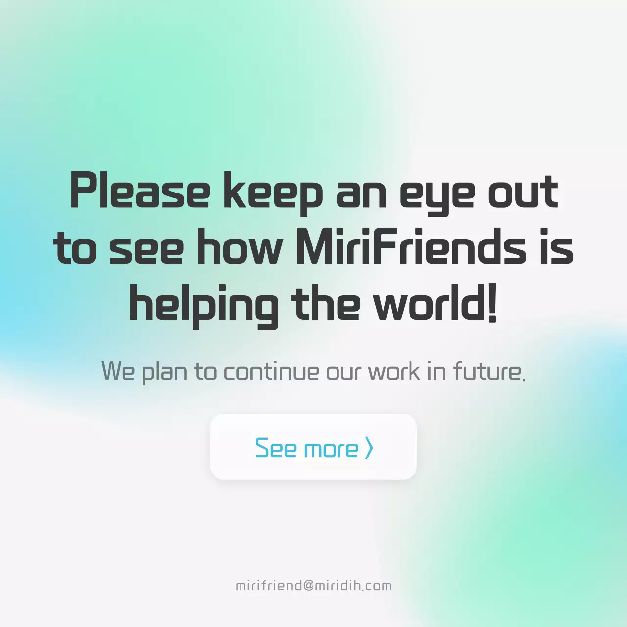 Corporate social responsibility with a blue and mint smudged gradient concept