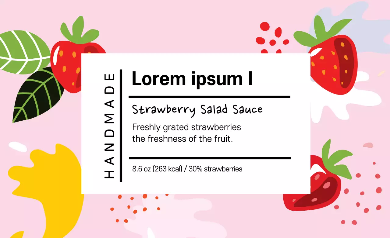 Pink tart strawberry dressing sauce