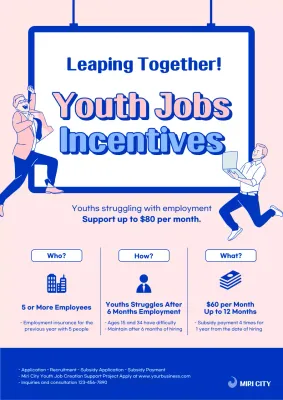 Blue and Pink Youth Jobs Incentive Application Guide