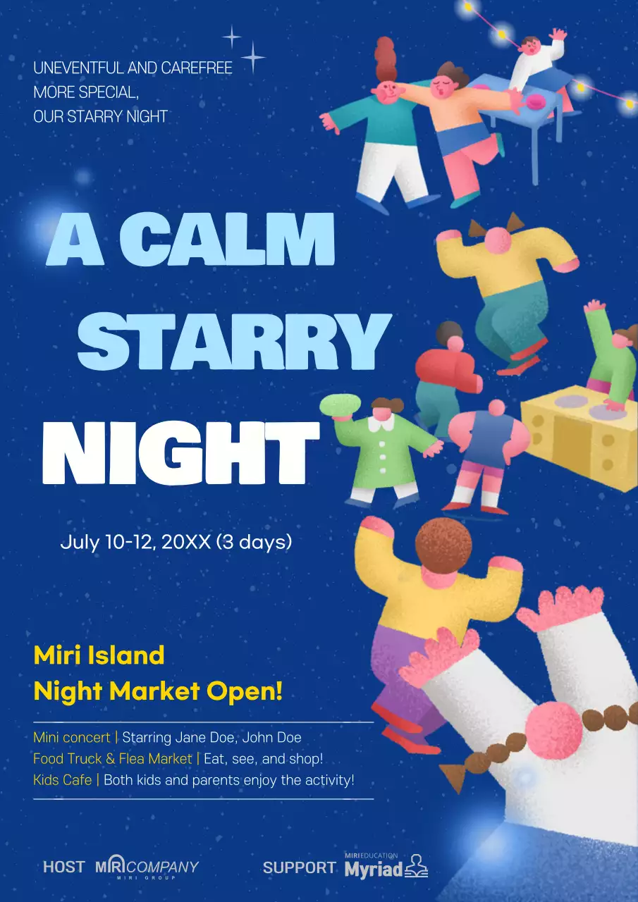 Blue Playful Event Promotion Poster