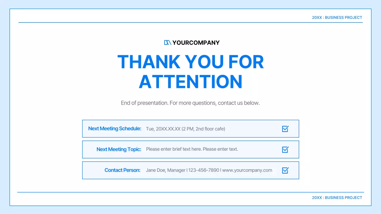 Blue Minimal Business Guide Presentation