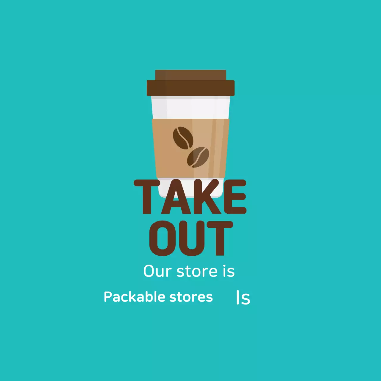 Rótulo de embalagem de café ilustrado em castanho menta