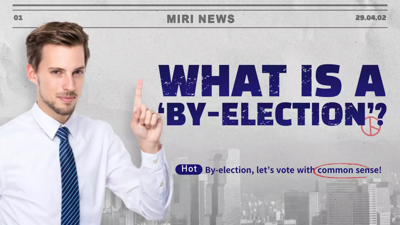 Blue Modern Election Announcement YouTube Thumbnail