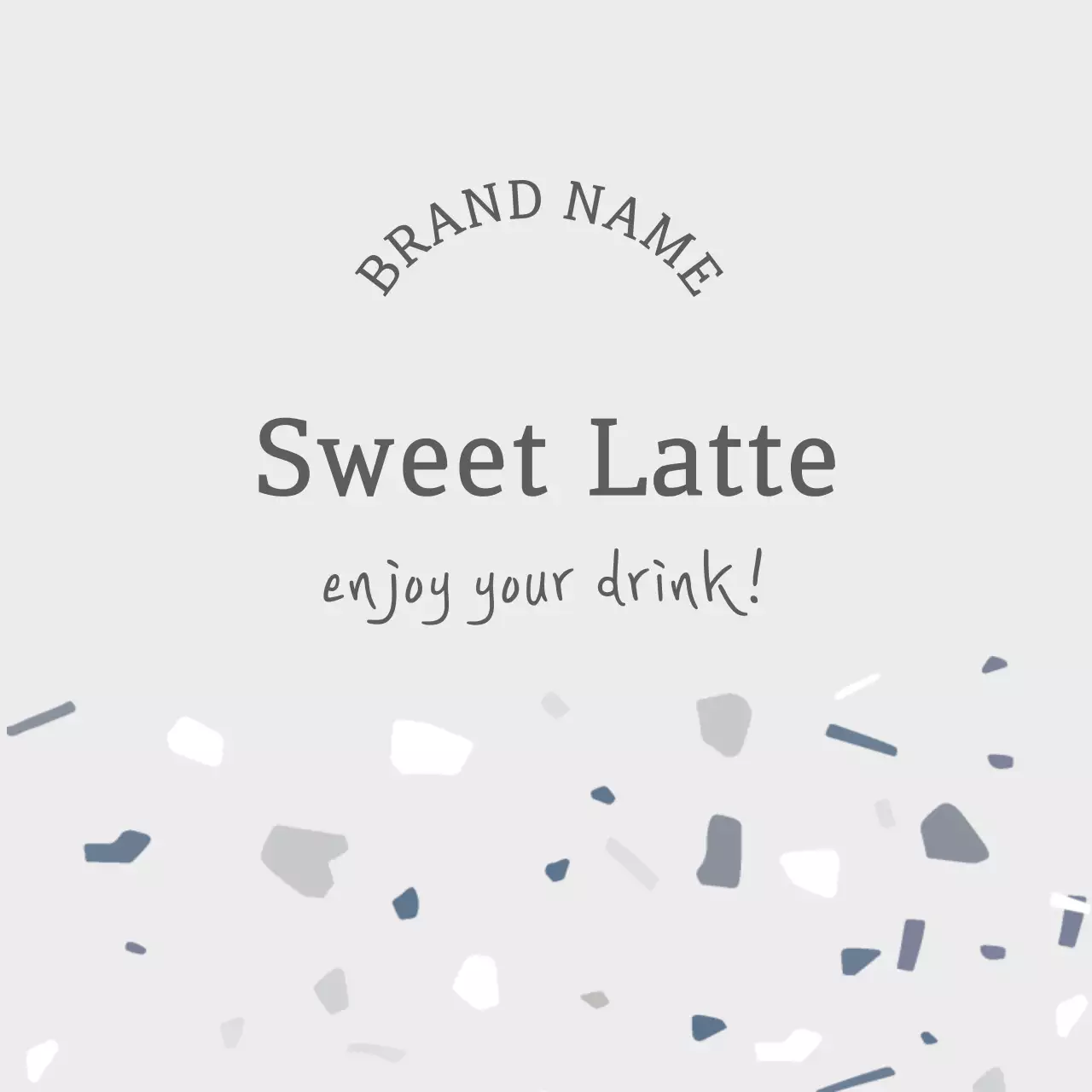 Latte pola kerikil abu-abu muda