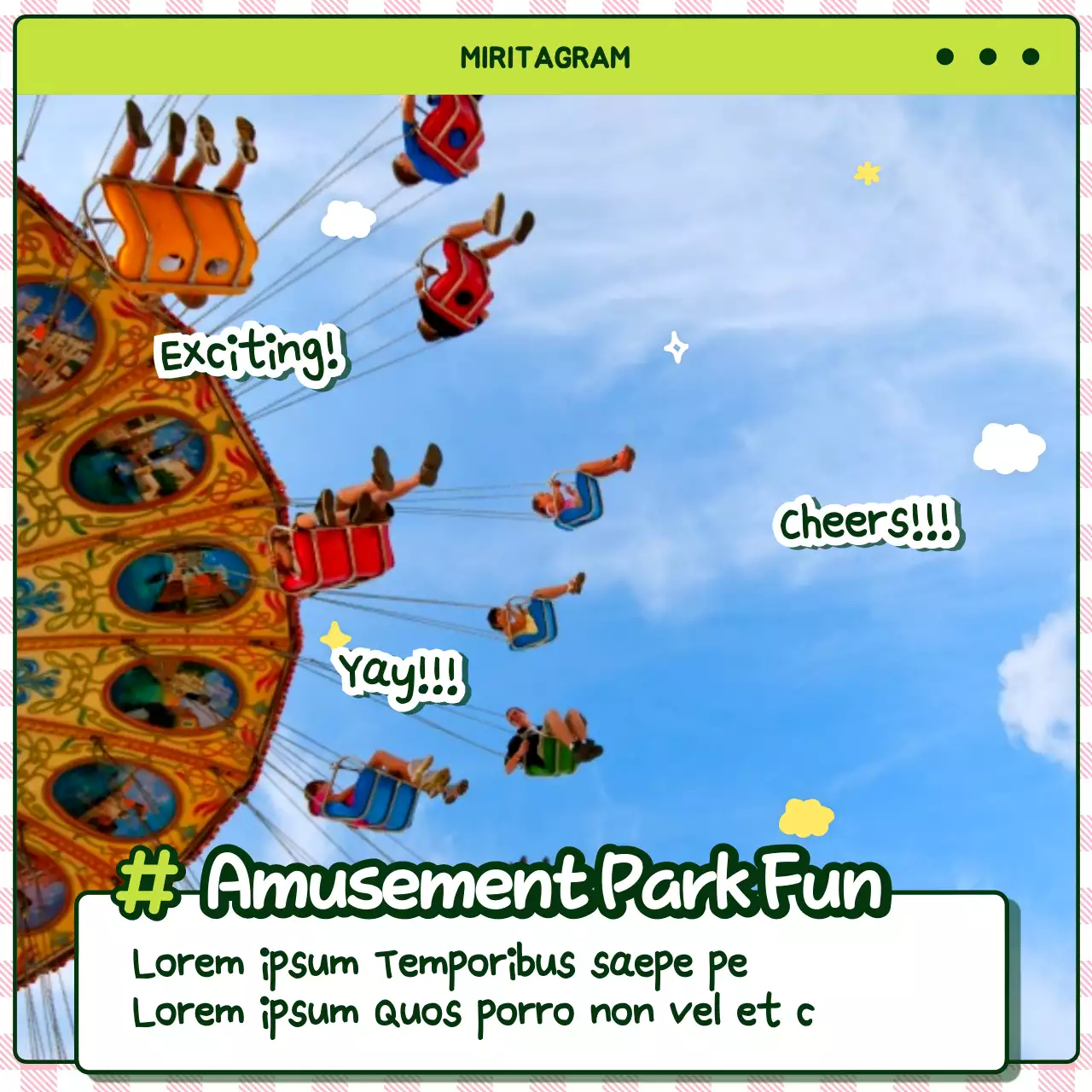 Quảng cáo Cocktail thời trang đầy màu sắc Instagram Carousel