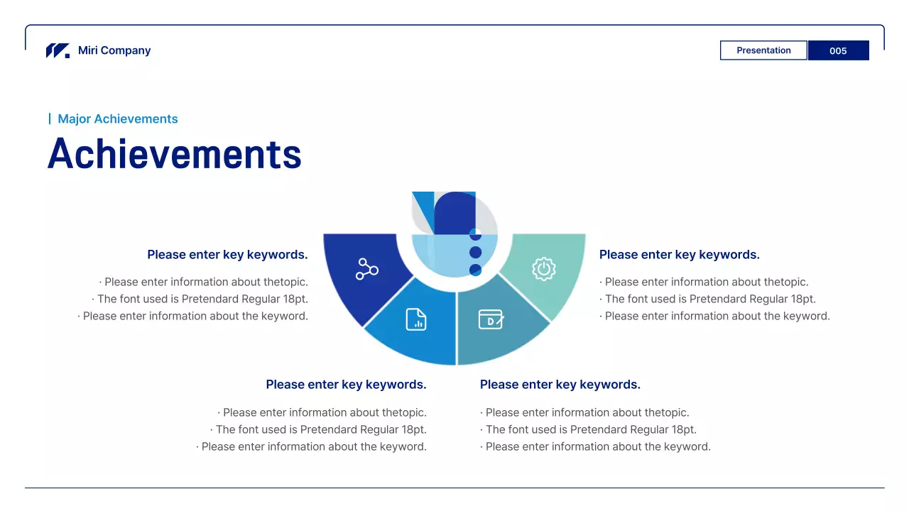 Blue, geometric business reports