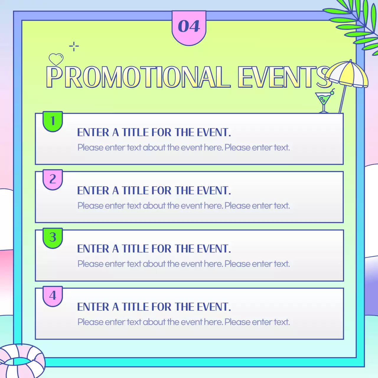 Vòng quay Instagram Khuyến mãi Mùa hè Thời trang Đầy màu sắc