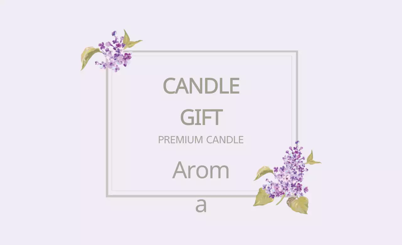 Banner promocional de vela elegante roxa