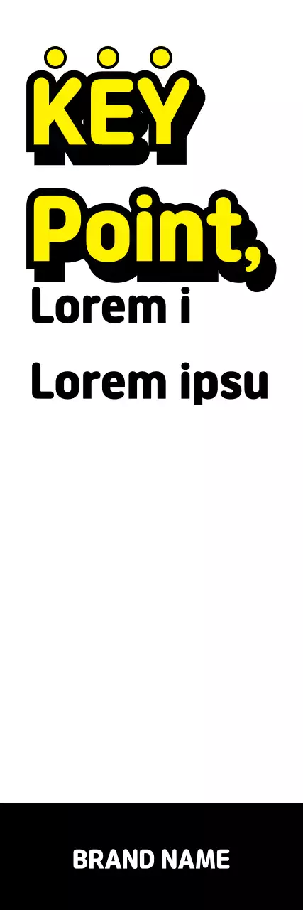 Banner de promoção empresarial amarelo em negrito