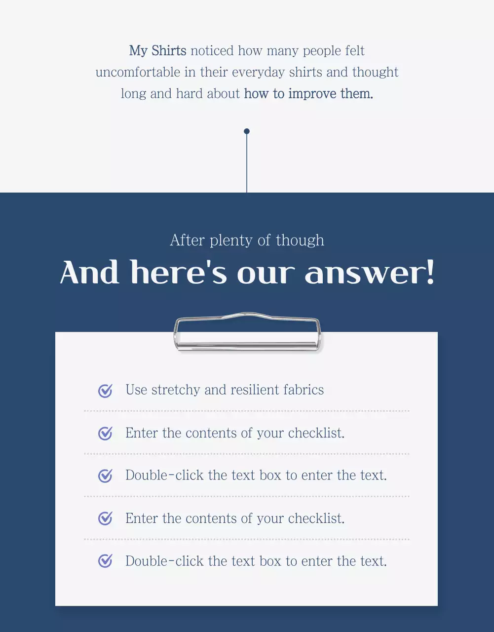 Poster Promosi Kemeja Modern Biru