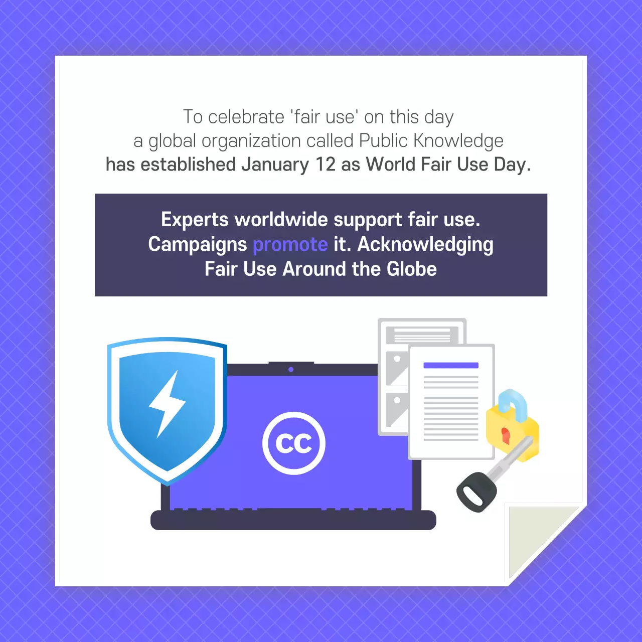 Purple Modern Fair Use Promotion Instagram Carousel