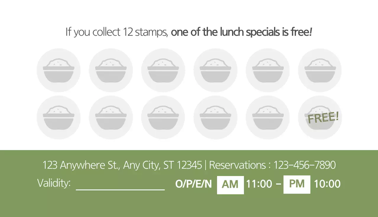 Green Simple Home Food Promotion Business Card