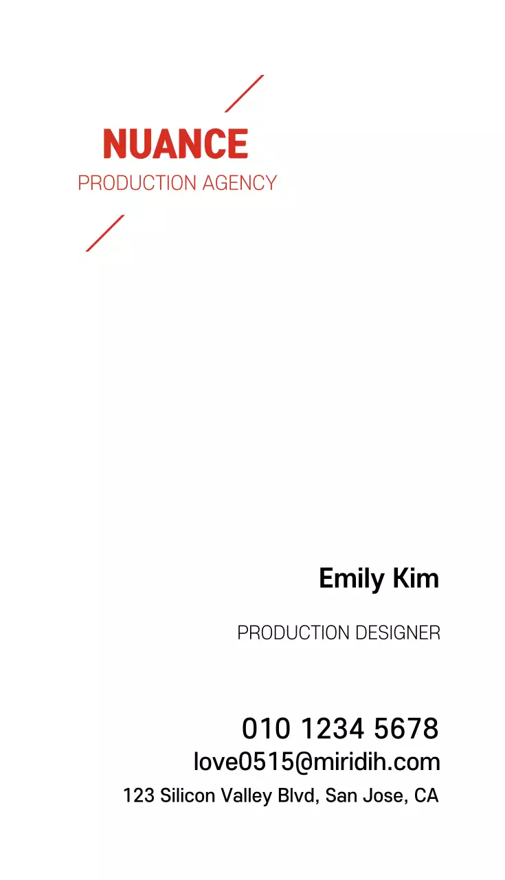 Red Minimalist Business Card