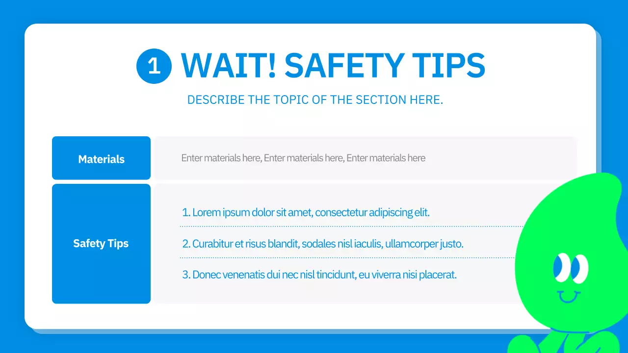 Relatório de experiência científica de personagem giro em azul e verde lima