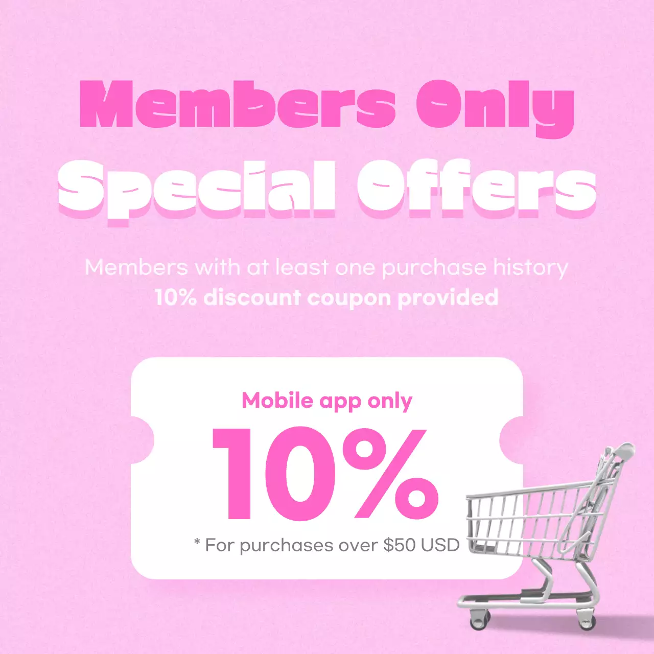 Pink Trendy Discount Promotion Social Media Post