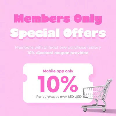 Pink Trendy Discount Promotion Social Media Post