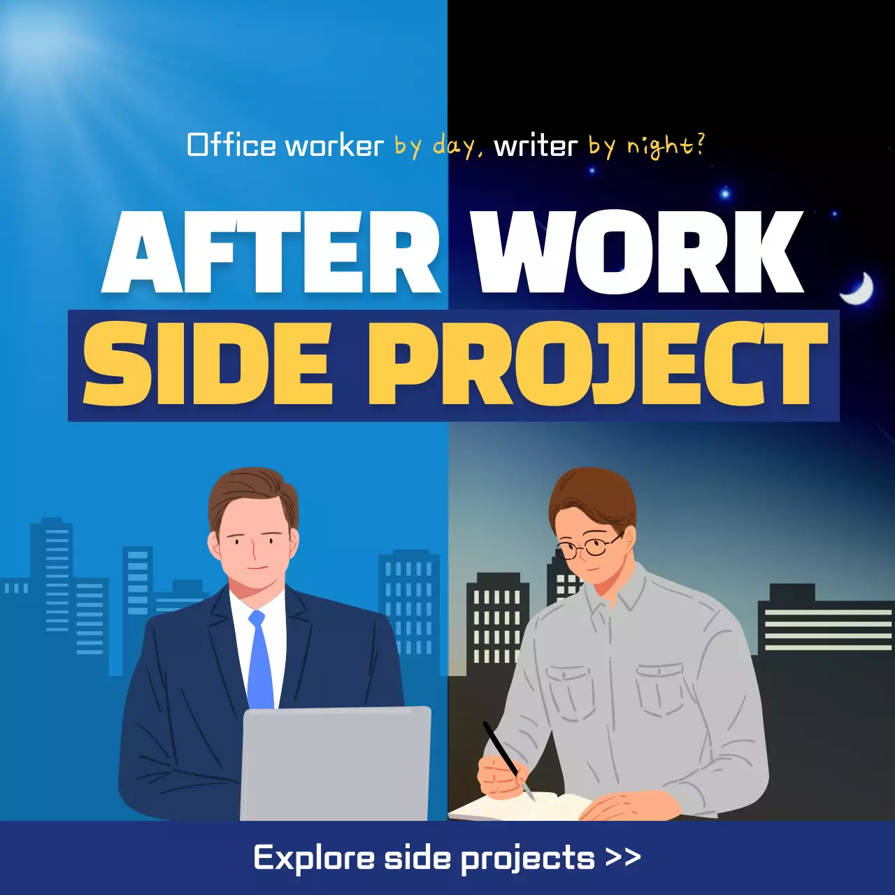 Blue Modern Side Project Promotion Instagram Carousel