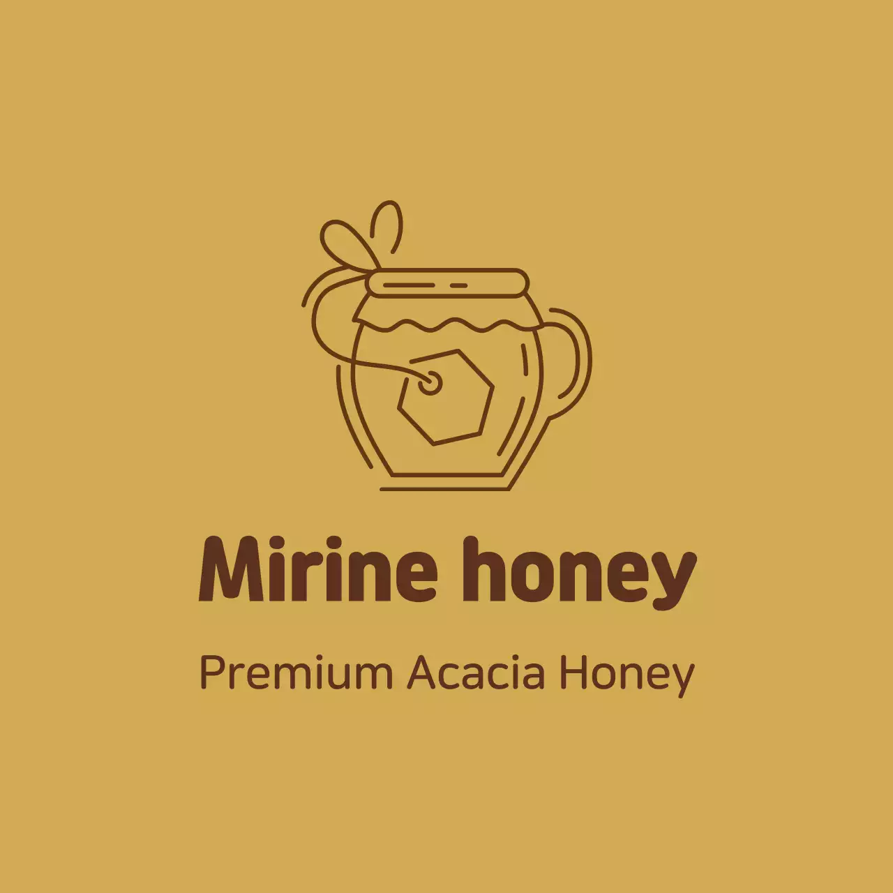 Ilustrasi kuning coklat madu lebah yang rapi