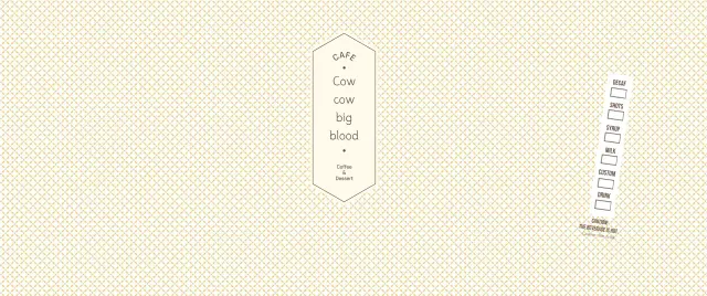 Simple pattern in light yellow and brown for a concept cafe