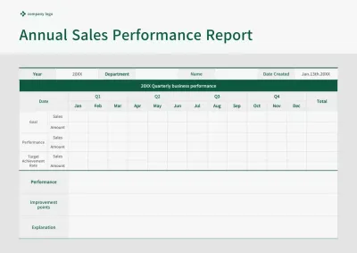 Green Professional Sales Report Poster