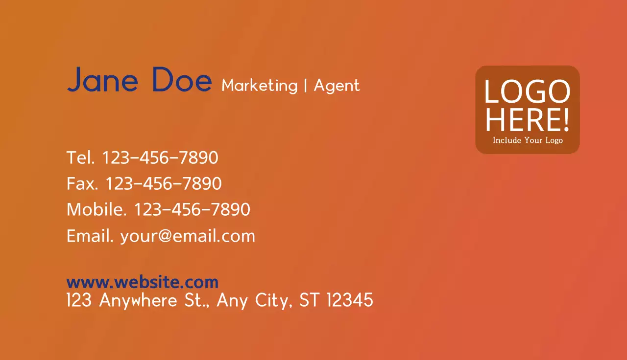 Corporate business cards