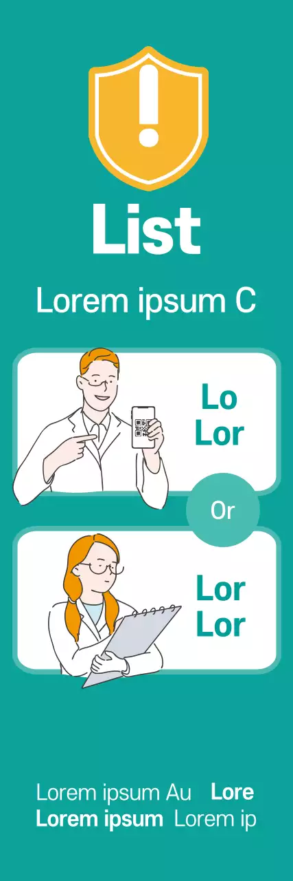 Blue illustration clean corona sign-in label